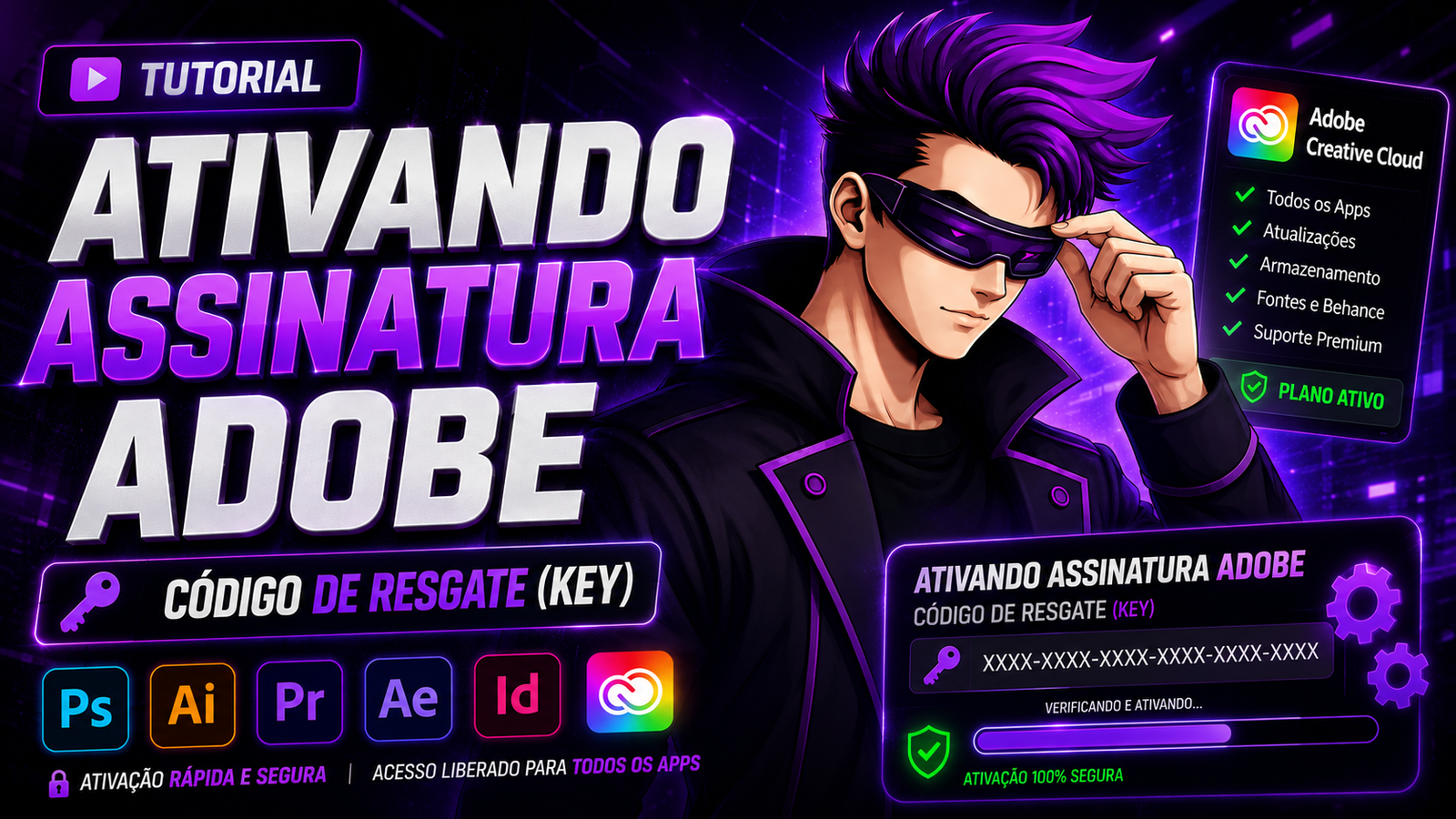 🔓 Ativando Assinatura Adobe com Código de Resgate (Key) | Passo a Passo Atualizado 2026